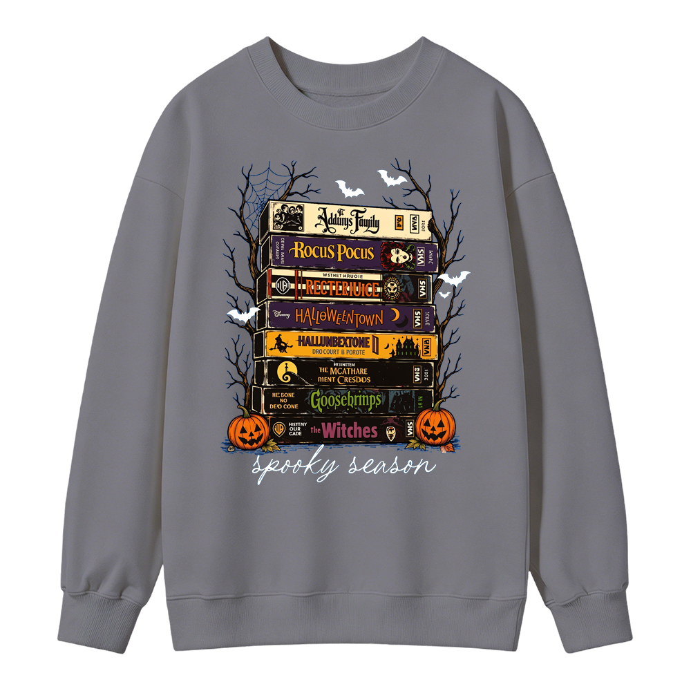 🎃🦇Vintage Halloween Movie Sweatshirt, Retro Spooky Season Sweatshirt, Horror Film Graphic Pullover