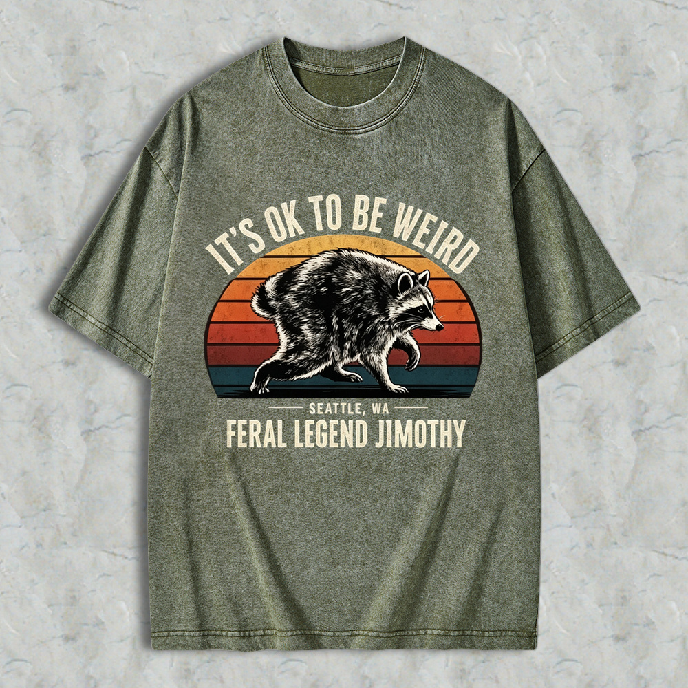 It’s Ok To Be Weird Jimothy Rascal Washed Shirt 