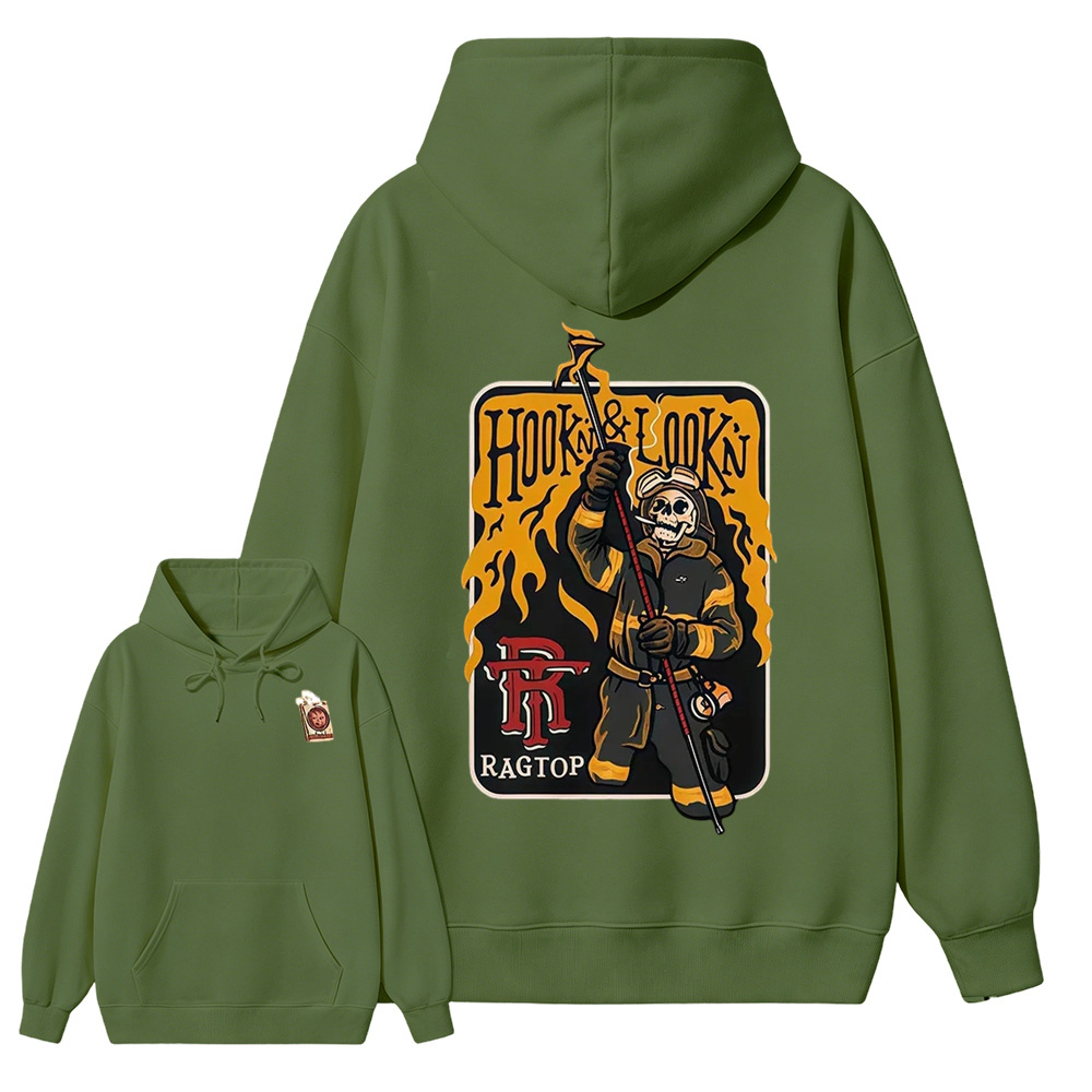 Skeleton Firefighter Shirt | Funny Firefighter Graphic Tee For First Responders  Hoodie