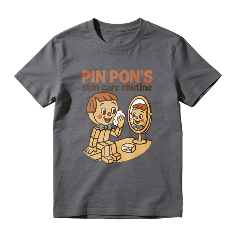 Pin Pons Skin Care Routine Cartoon Character Unisex Classic T-shirt