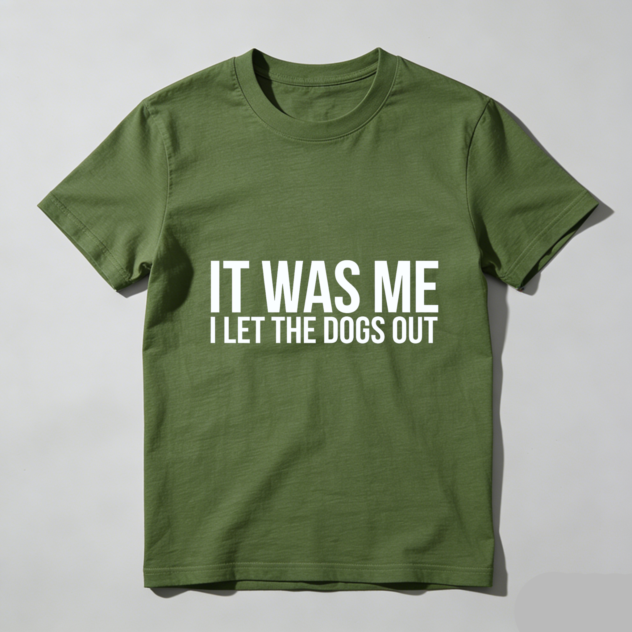 TEECURENTIt Was Me I Let The Dogs Out T Shirt Funny Dog Lover Gift For Men Women Casual Wear Black Cotton Top-TeeCurent