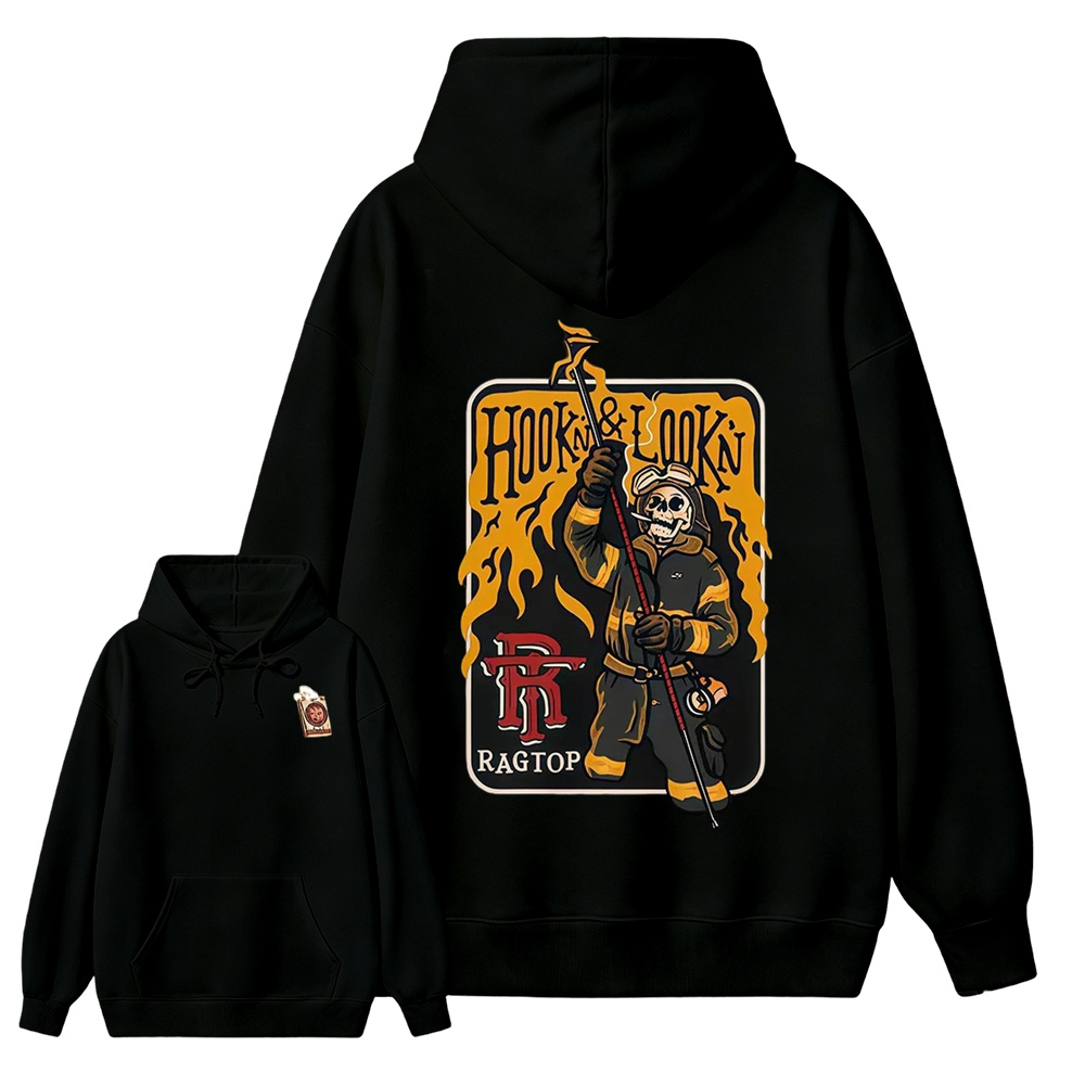 Skeleton Firefighter Shirt | Funny Firefighter Graphic Tee For First Responders  Hoodie