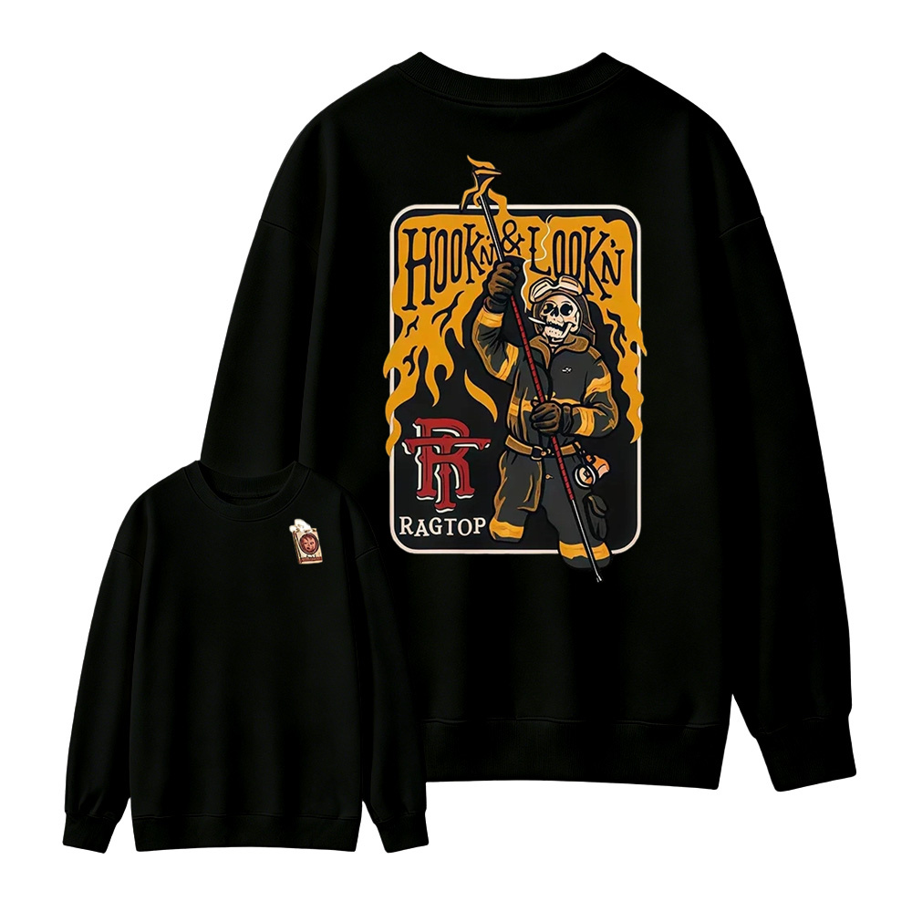 Skeleton Firefighter Sweatshirt | Funny Firefighter Graphic Tee For First Responders Sweatshirt
