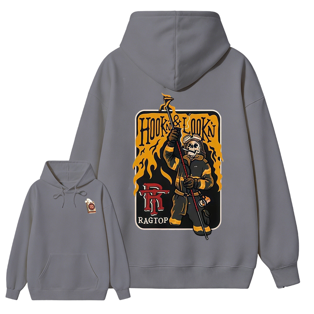 Skeleton Firefighter Shirt | Funny Firefighter Graphic Tee For First Responders  Hoodie