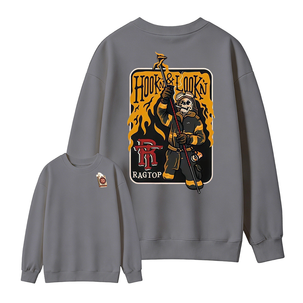 Skeleton Firefighter Sweatshirt | Funny Firefighter Graphic Tee For First Responders Sweatshirt
