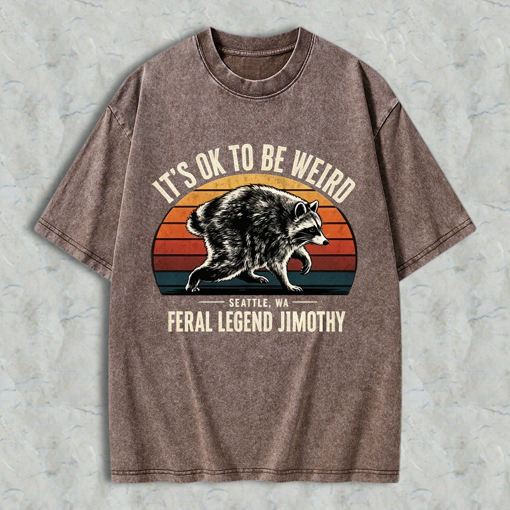 It’s Ok To Be Weird Jimothy Rascal Washed Shirt 