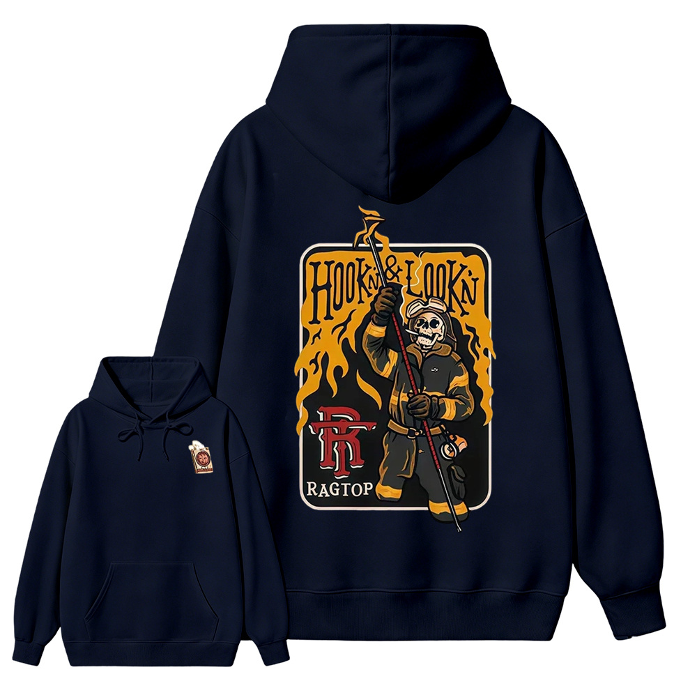 Skeleton Firefighter Shirt | Funny Firefighter Graphic Tee For First Responders  Hoodie