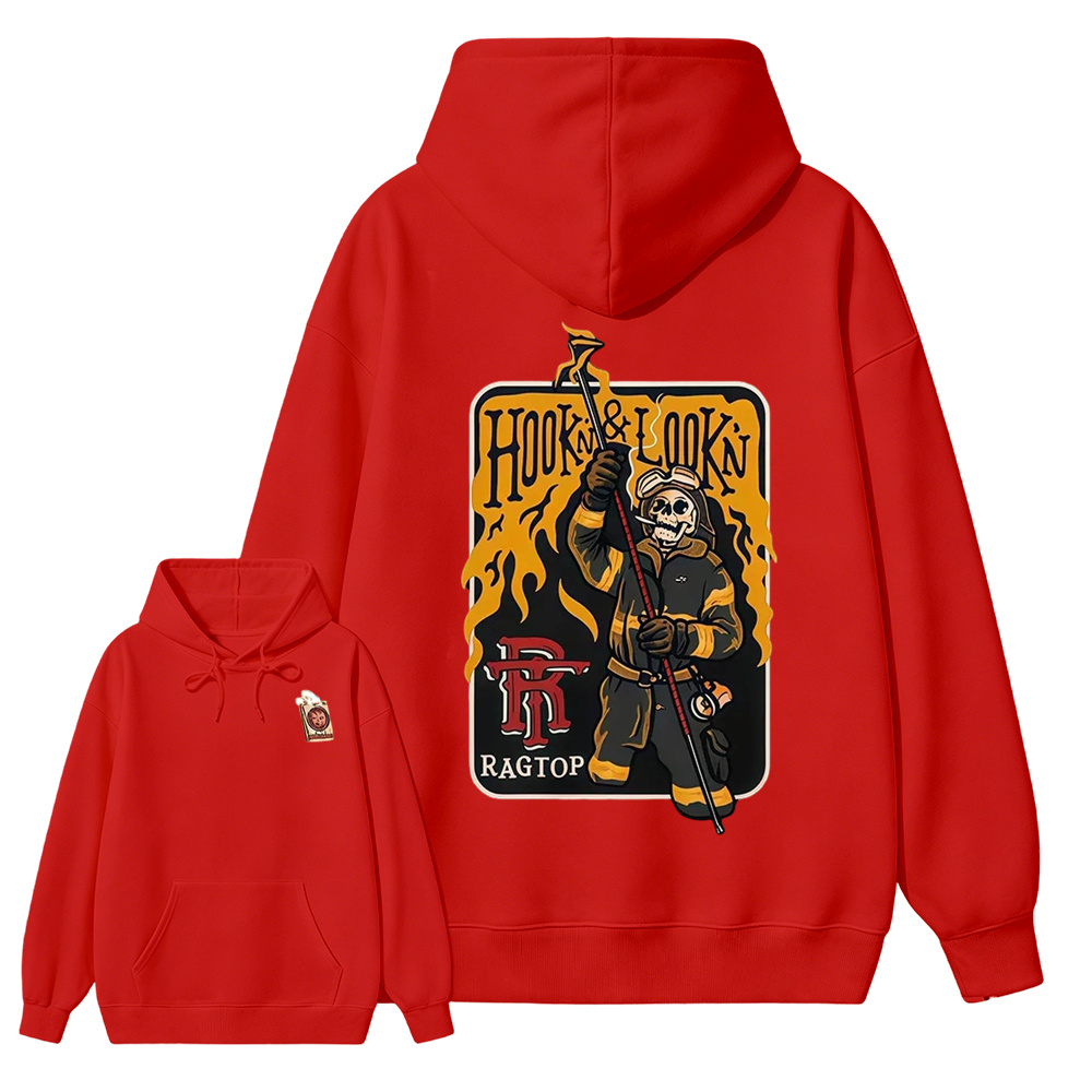 Skeleton Firefighter Shirt | Funny Firefighter Graphic Tee For First Responders  Hoodie