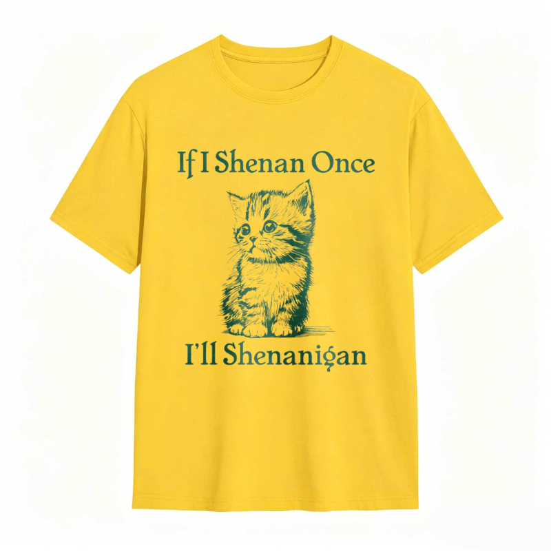 Cat And Text If I Shenan Once I Ll Shenanigan T-shirt