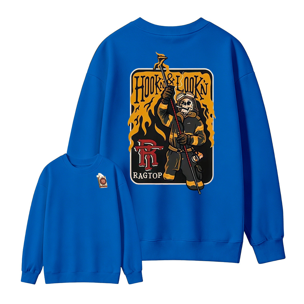 Skeleton Firefighter Sweatshirt | Funny Firefighter Graphic Tee For First Responders Sweatshirt