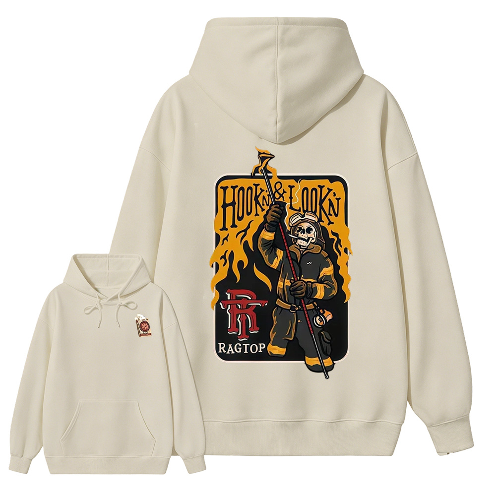 Skeleton Firefighter Shirt | Funny Firefighter Graphic Tee For First Responders  Hoodie