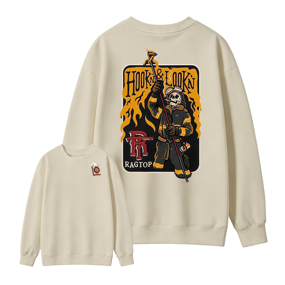 Skeleton Firefighter Sweatshirt | Funny Firefighter Graphic Tee For First Responders Sweatshirt