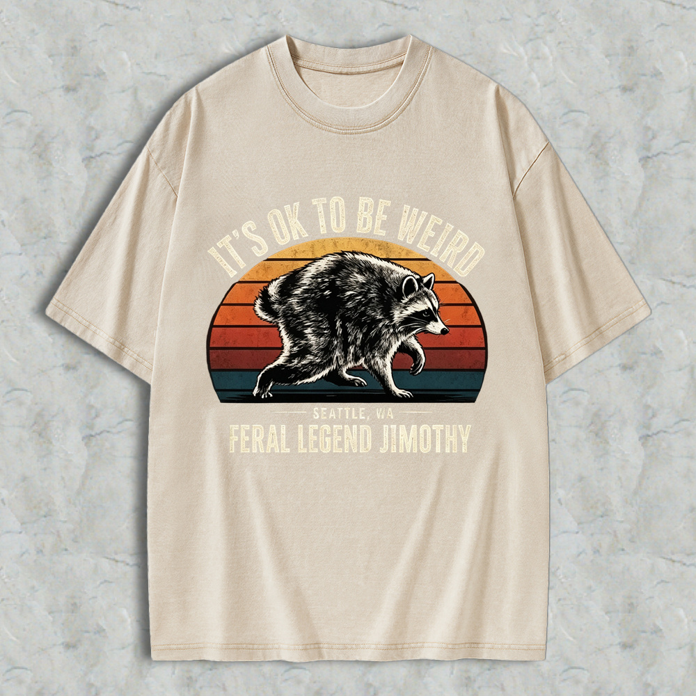It’s Ok To Be Weird Jimothy Rascal Washed Shirt 