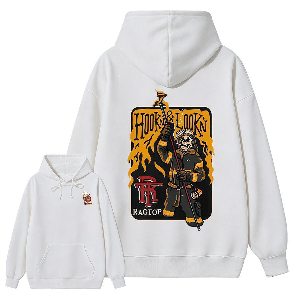 Skeleton Firefighter Shirt | Funny Firefighter Graphic Tee For First Responders  Hoodie