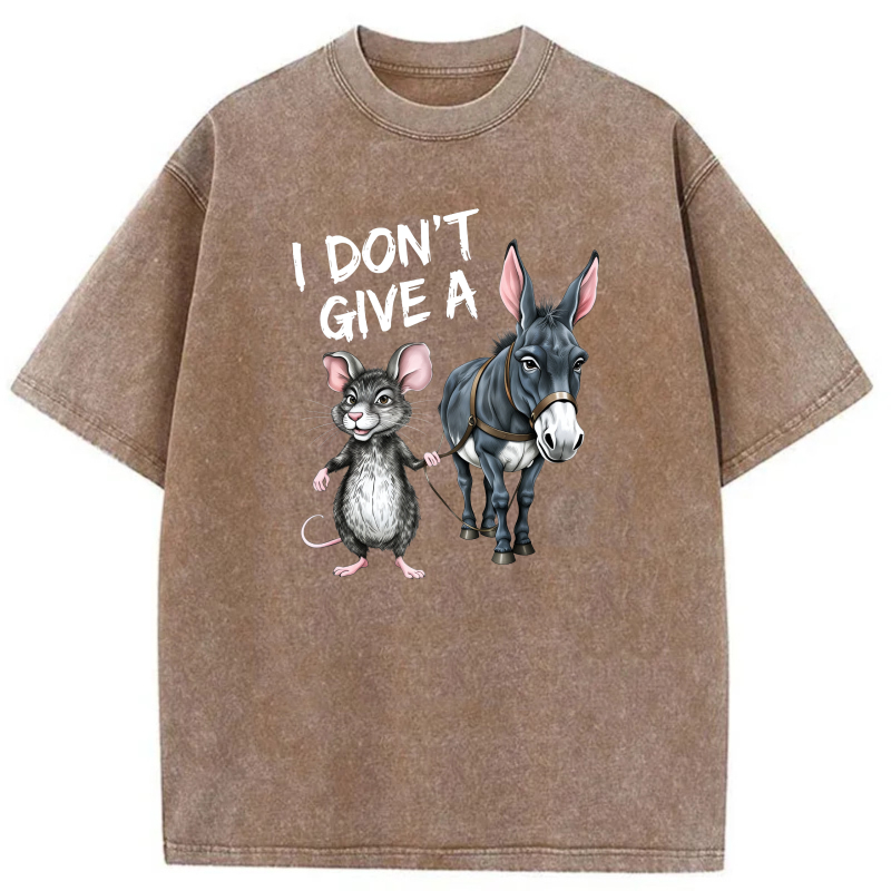 I Don't Give A Rat Or Donkey tshirt 100% cotton