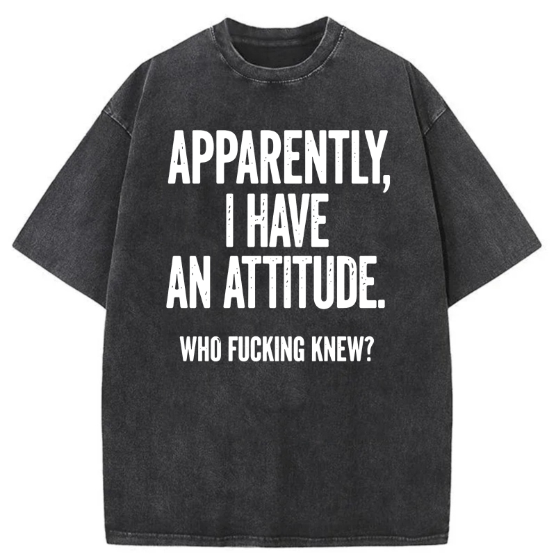 Apparently I Have An Attitude Who Fucking Knew tshirt 100% cotton