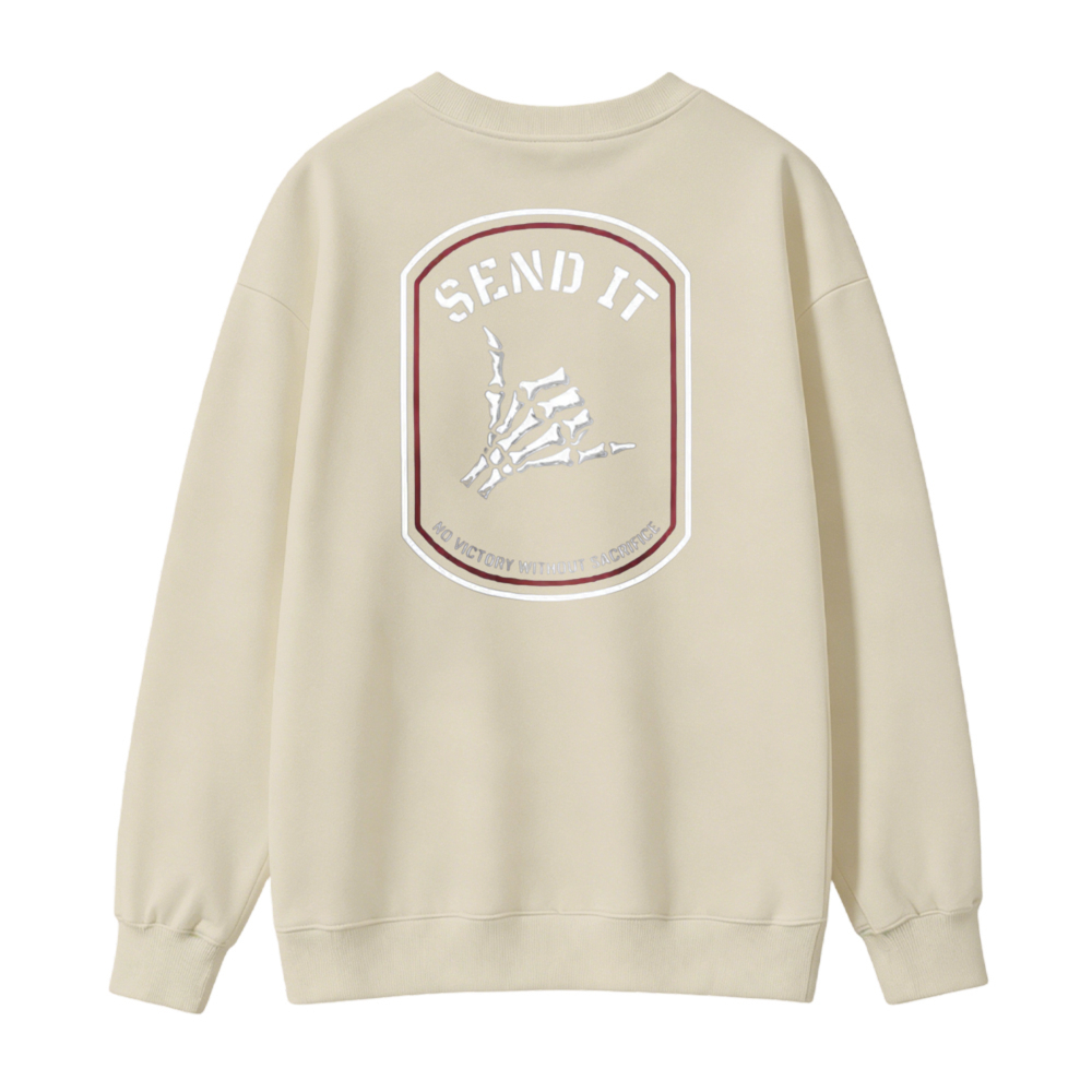 Send It Skeleton Hand Graphic Sweatshirt