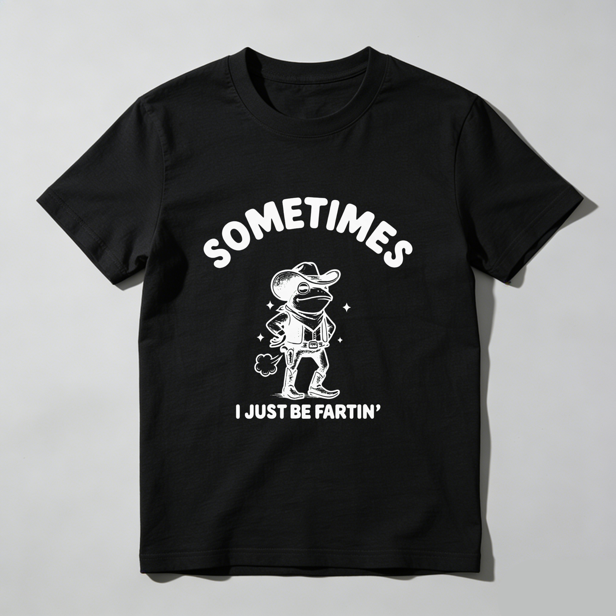 Casual, Men's T-Shirt, Funny Cow Pattern With Text, Everyday Wear, Gift For Friends