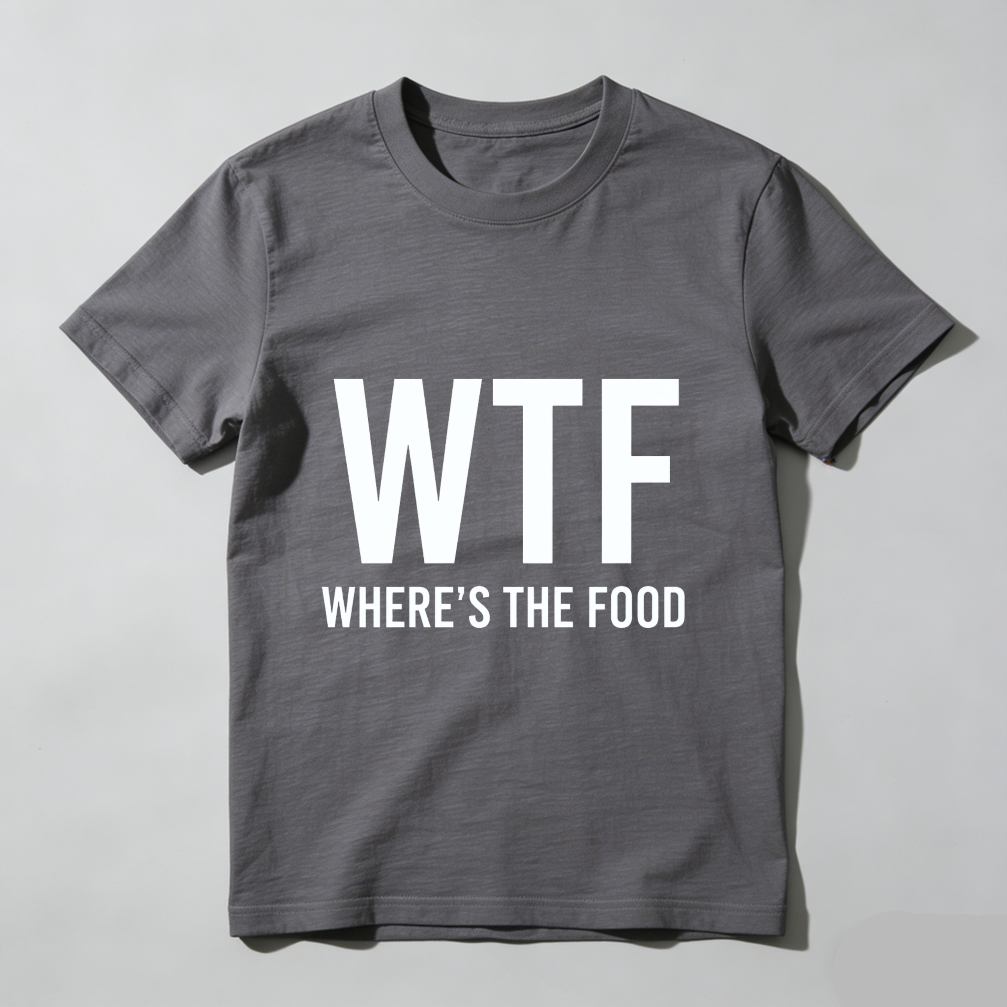 TEECURENT Wtf Where The Food Funny T-Shirt Humor Shirt Casual Wear For Men Women Unisex Top WOMEN