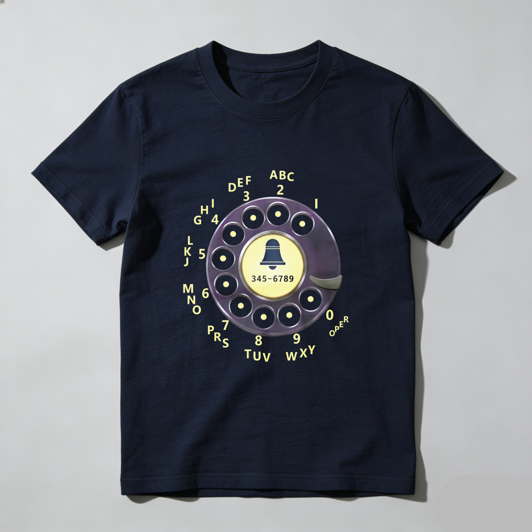 Retro Rotary Dial Phone T-Shirt Vintage Telephone Design Made In Usa