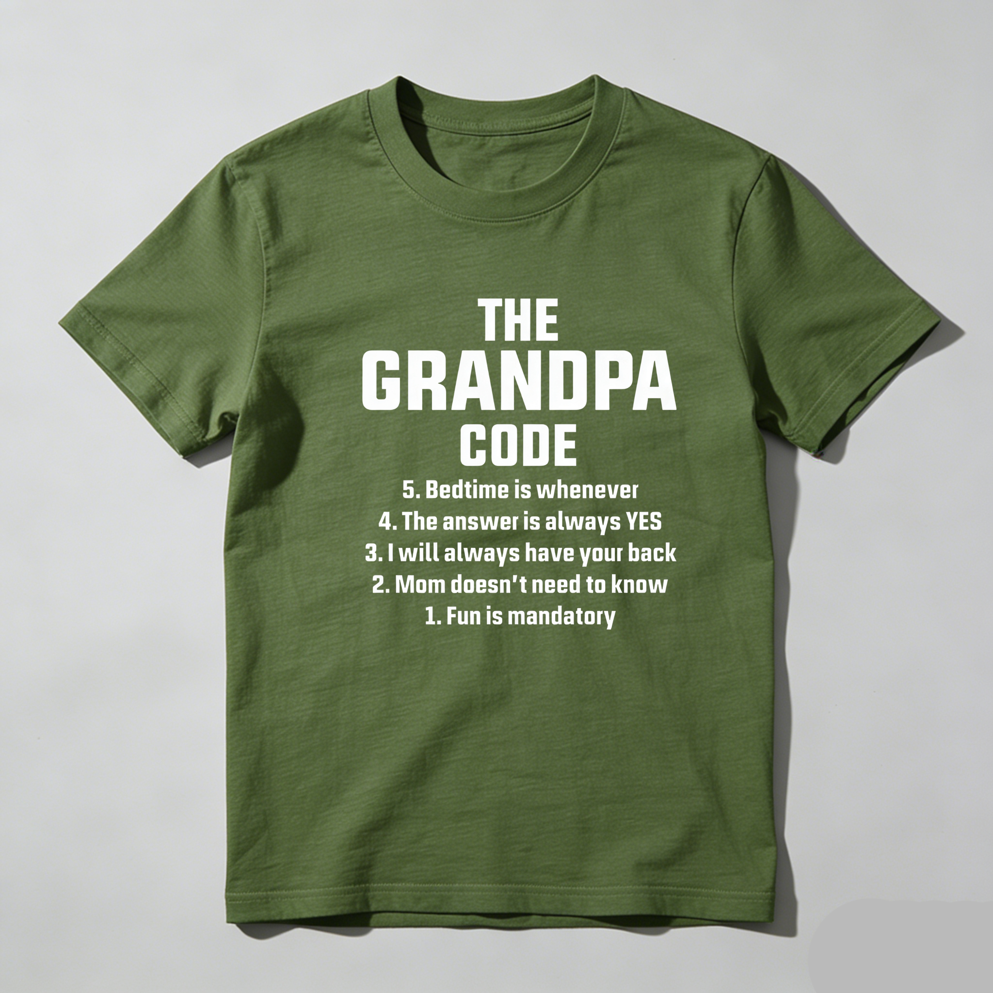 TEECURENT The Grandpa Code Fun Mandatory Yes Always Pure Cotton Short Sleeve T-Shirt-TeeCurent