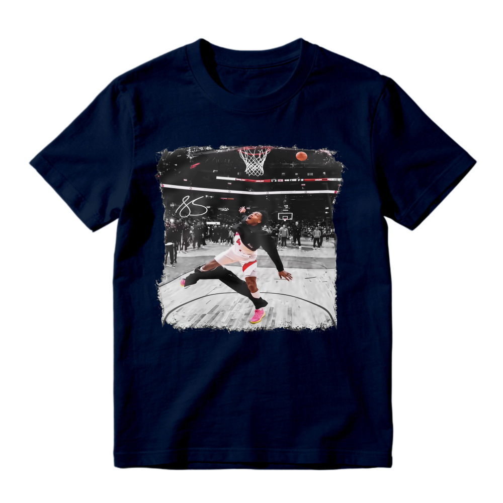 Unisex Sports Basketball Dynamic Shot Torn Border Casual Graphic T-Shirt