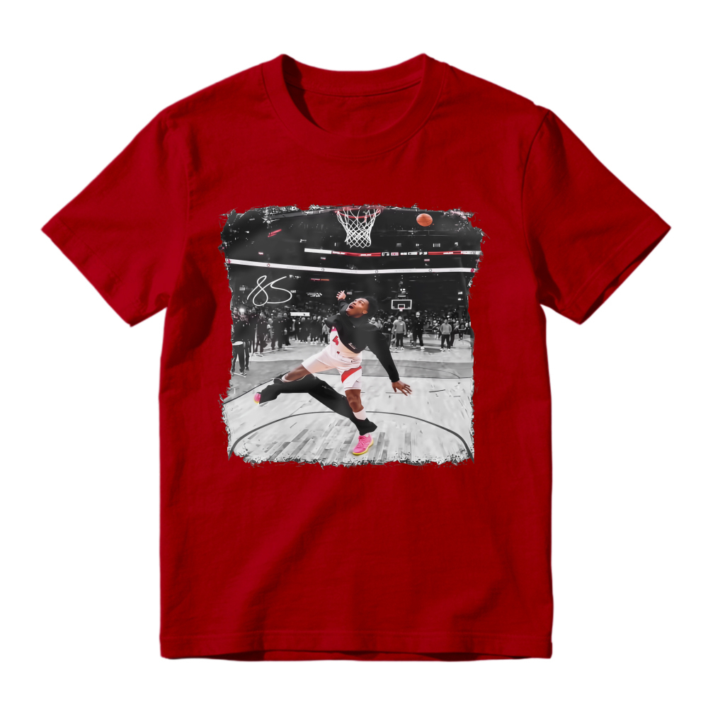 Unisex Sports Basketball Dynamic Shot Torn Border Casual Graphic T-Shirt