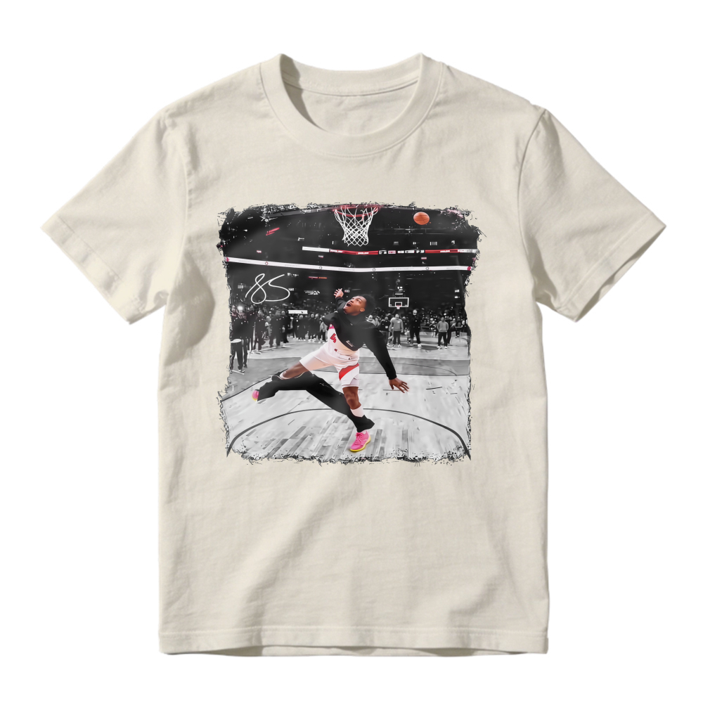 Unisex Sports Basketball Dynamic Shot Torn Border Casual Graphic T-Shirt