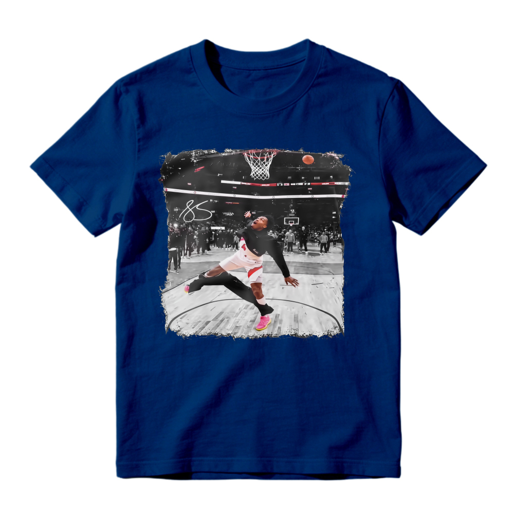Unisex Sports Basketball Dynamic Shot Torn Border Casual Graphic T-Shirt