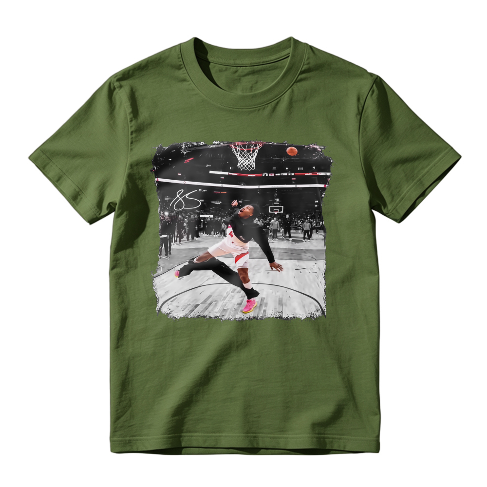 Unisex Sports Basketball Dynamic Shot Torn Border Casual Graphic T-Shirt