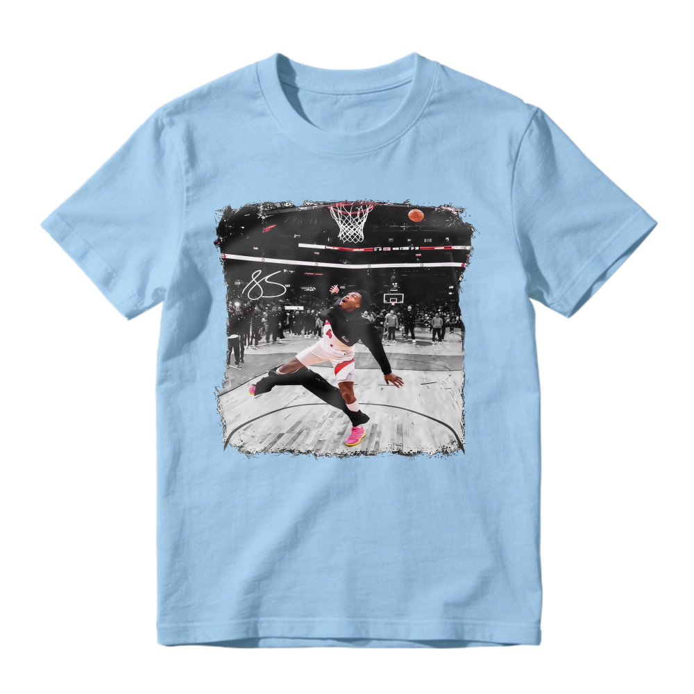 Unisex Sports Basketball Dynamic Shot Torn Border Casual Graphic T-Shirt
