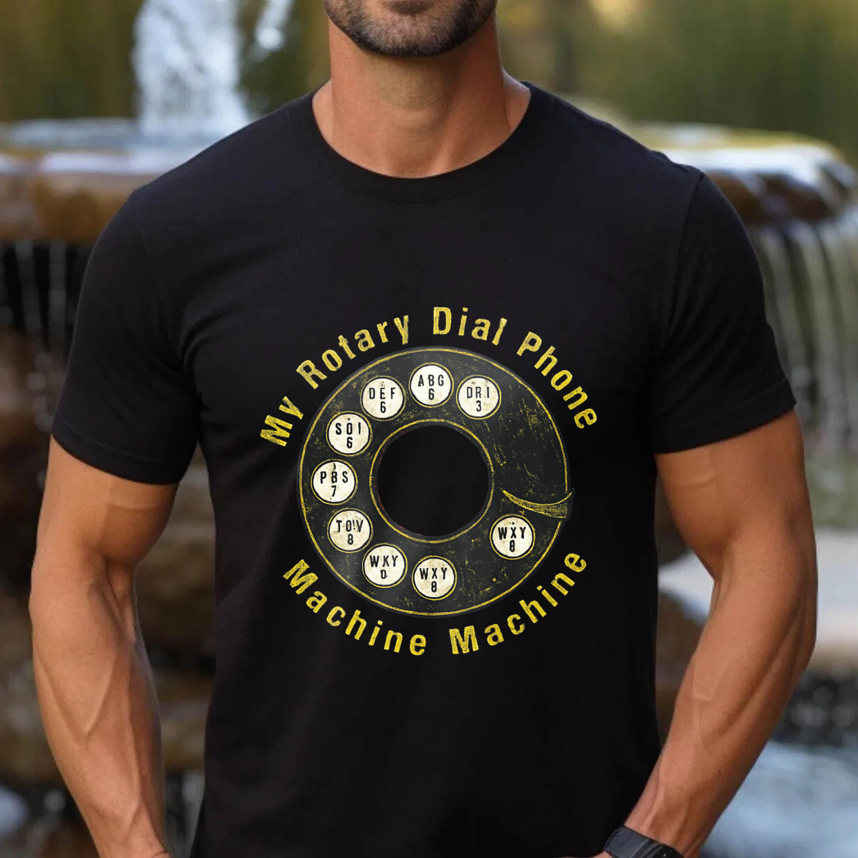 My Rotary Dial Phone Machine Machine T Shirt Made In Usa