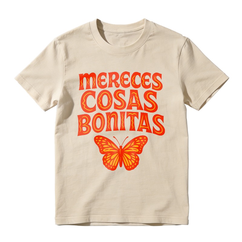 Mereces Cosas Bonitas Butterfly Design Unisex Classic T-shirt