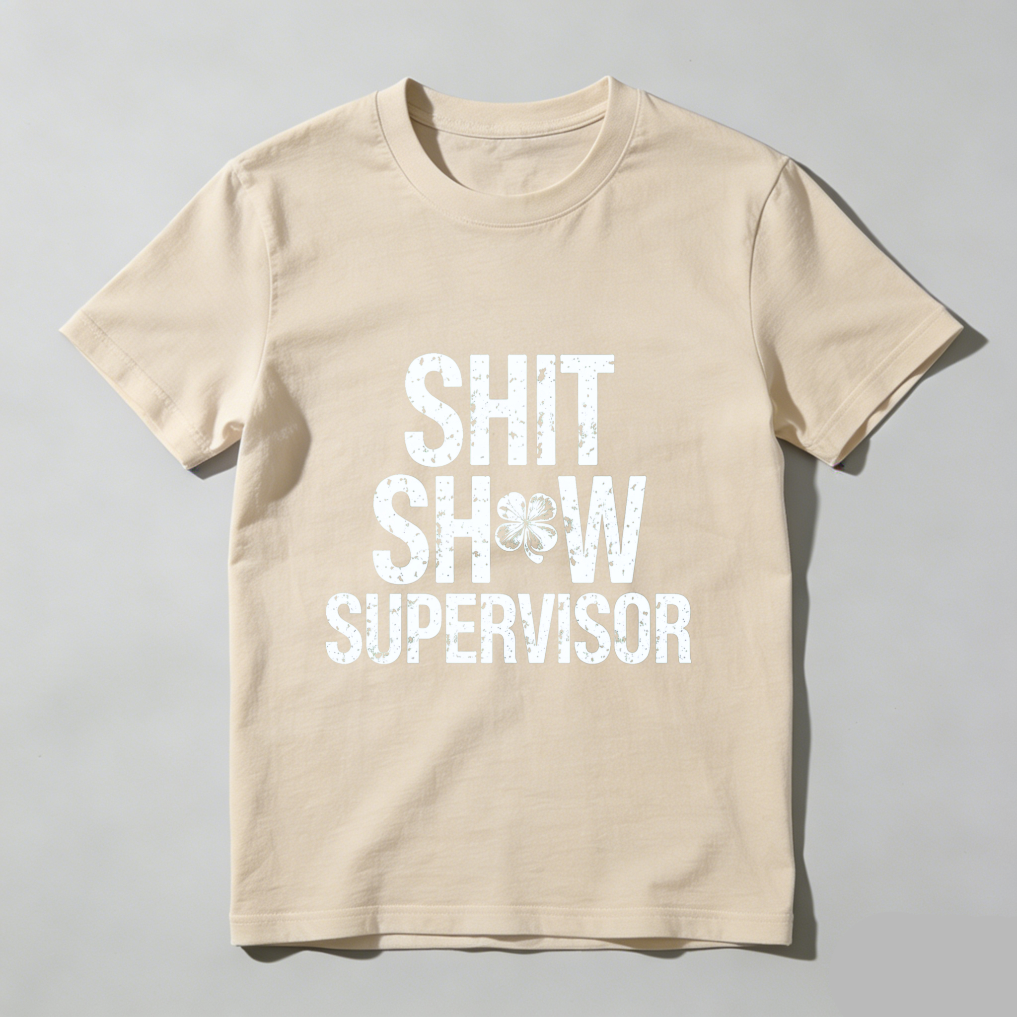 TEECURENT Shit Show Supervisor T Shirt Funny Work Humor Gift For Men Women Black Cotton Casual Tee