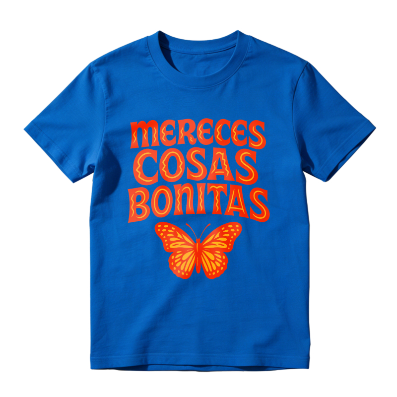 Mereces Cosas Bonitas Butterfly Design Unisex Classic T-shirt