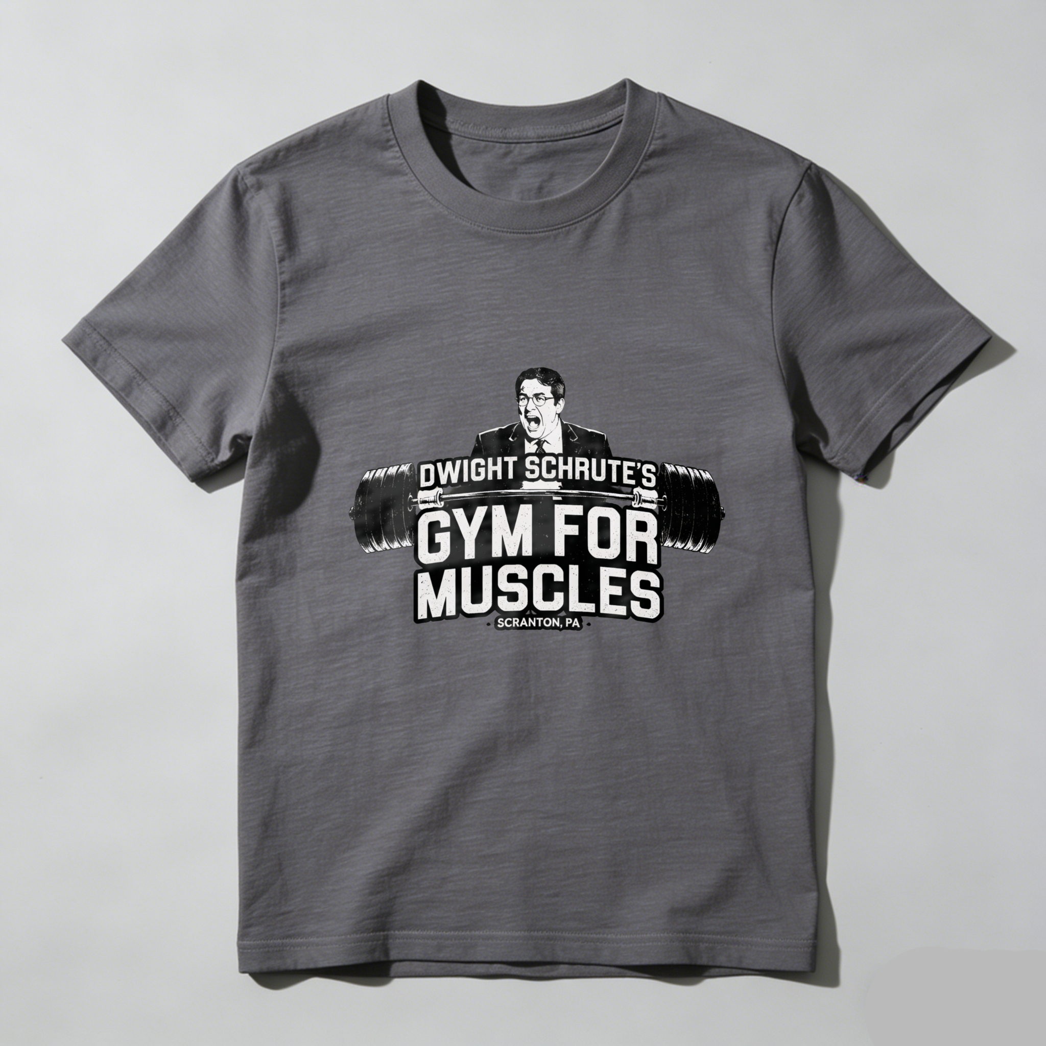TEECURENT Dwight Schrutes Gym For Muscles T Shirt The Office Inspired Black Cotton Tee Shirt Men Women Unisex Gift Idea