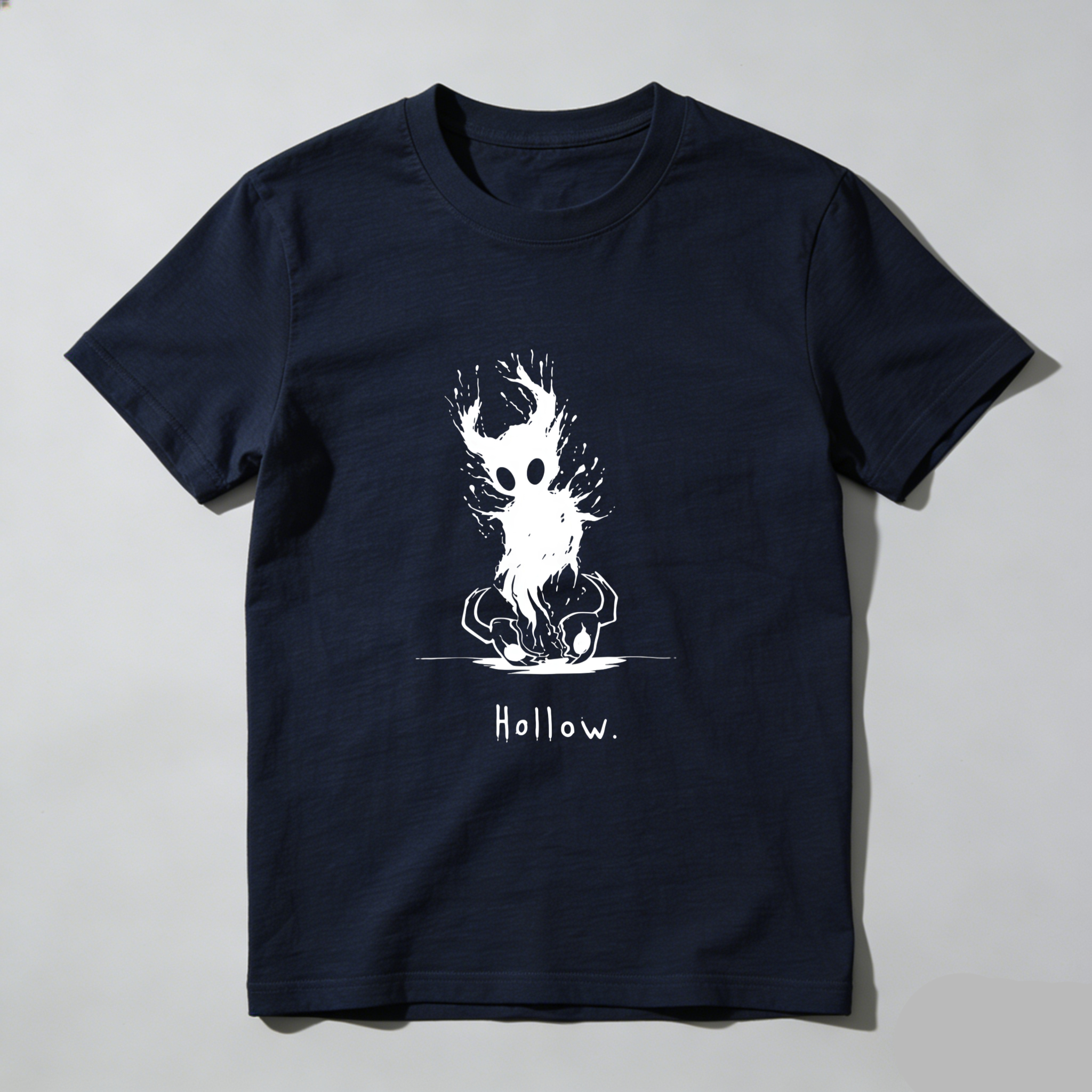 TEECURENT T-SHIRT  Hollow Figure With Flame Hair And Skull Face