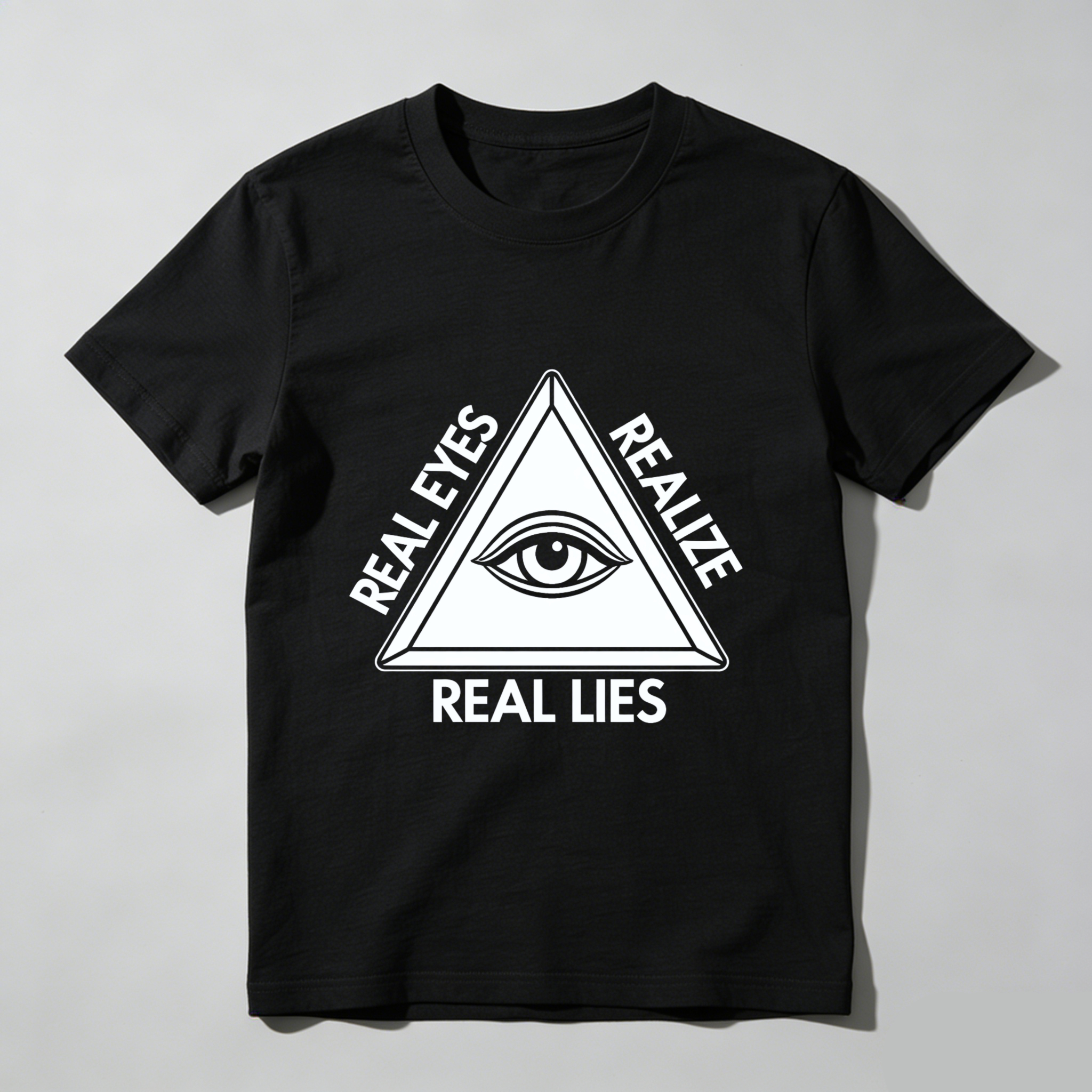 TEECURENT  Real Eyes Realize Real Lies Eye In Triangle TEECURENT