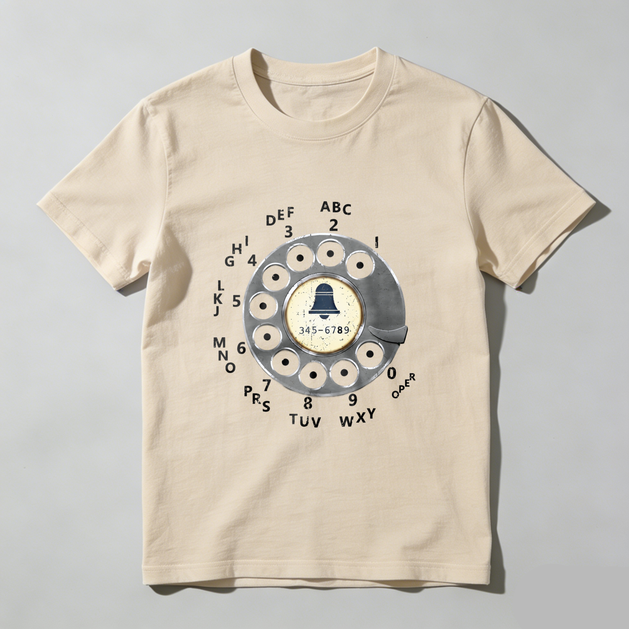 Retro Rotary Phone Dial Design T-Shirt Made In Usa Classic Vintage Telephone Graphic Black Cotton Shirt Unisex Casual Wear