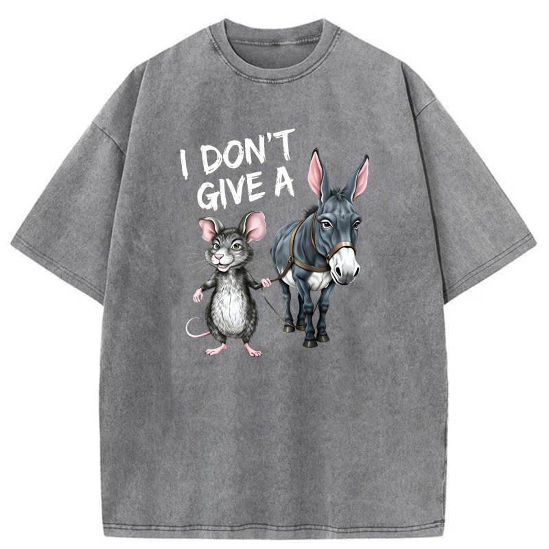 I Don't Give A Rat Or Donkey tshirt 100% cotton