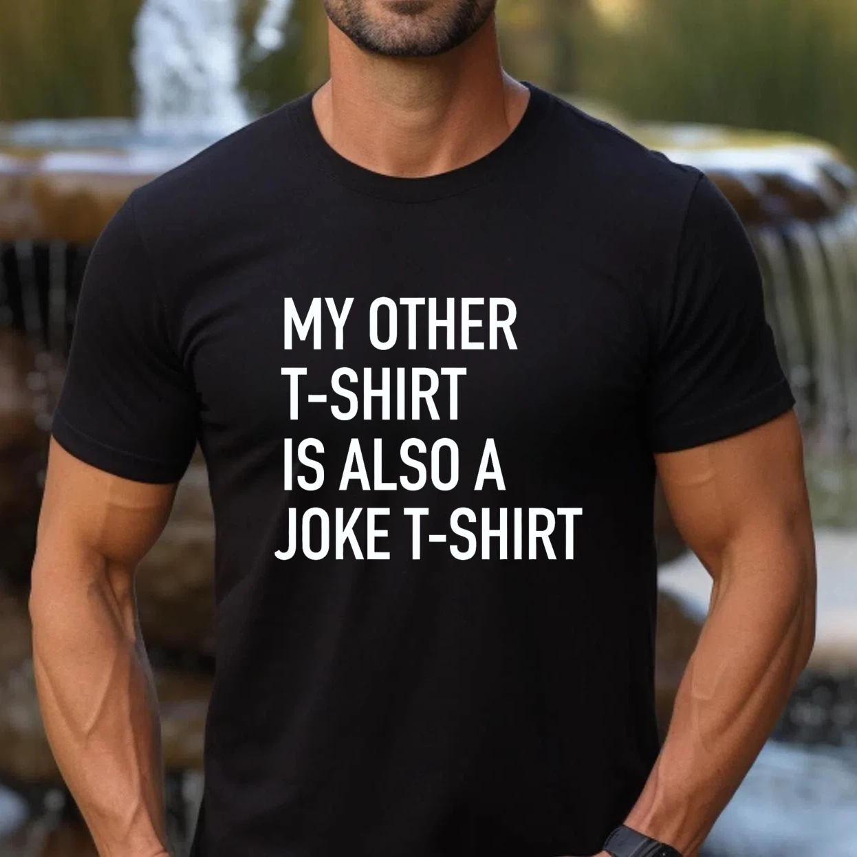 TEECURENT My Other T Shirt Is Also A Joke T Shirt Funny Humor Statement Graphic Tee Men Women Unisex Casual Top