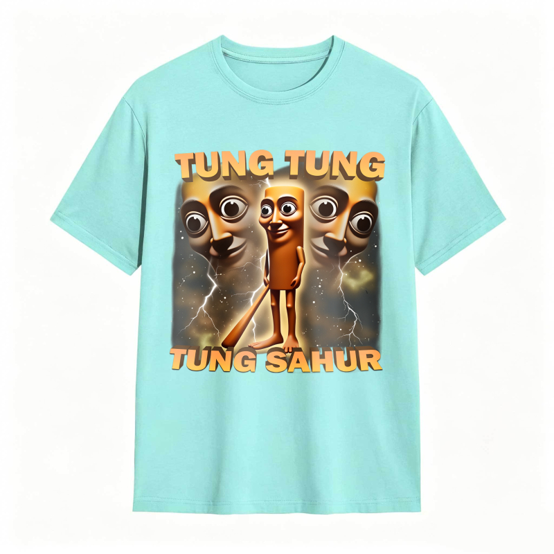 100% Cotton Tung Tung Tung Sahur Graphic Tee