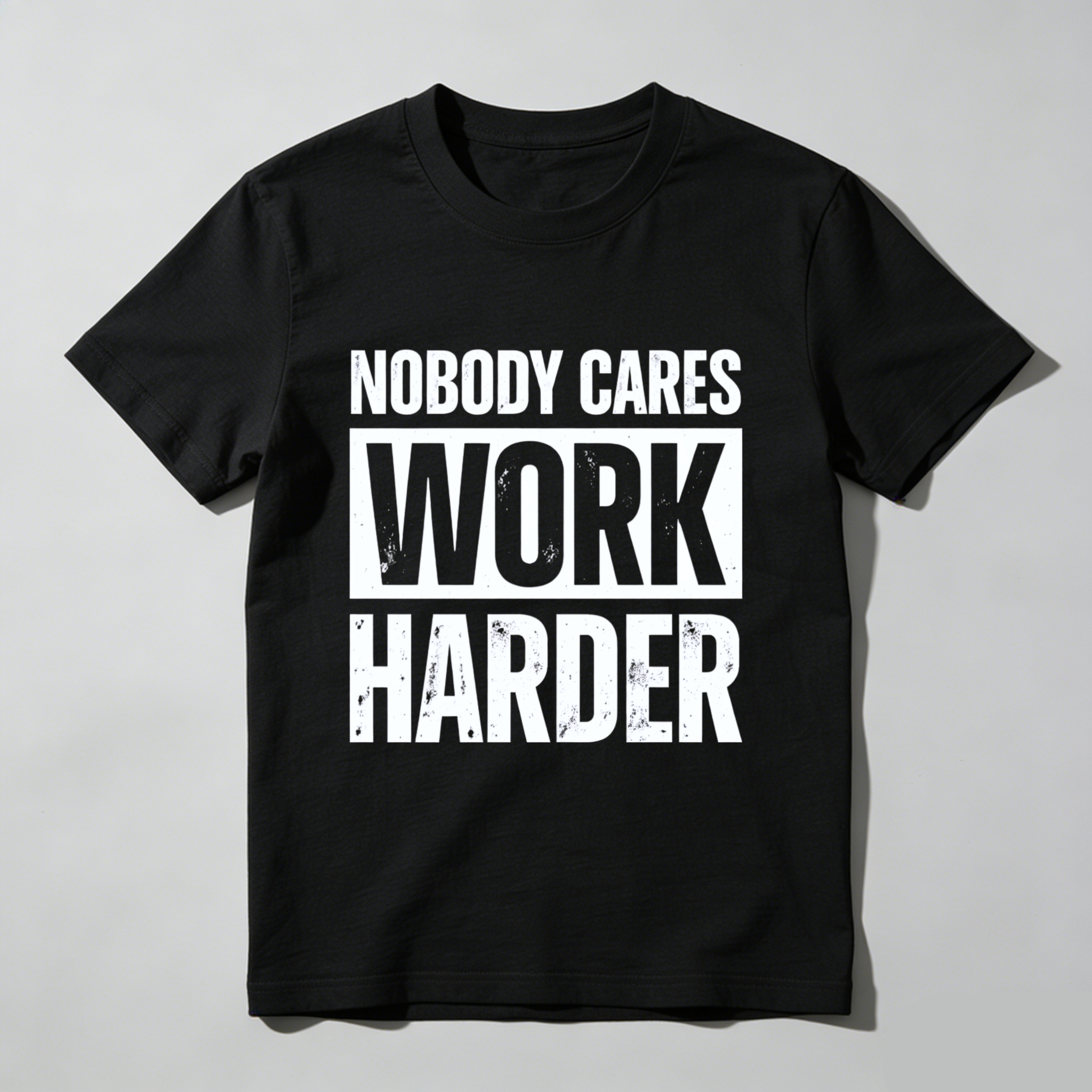 TEECURENT Nobody Cares Work Harder Motivational T Shirt For Men And Women Gym Workout Fitness Inspiration Apparel WOMEN