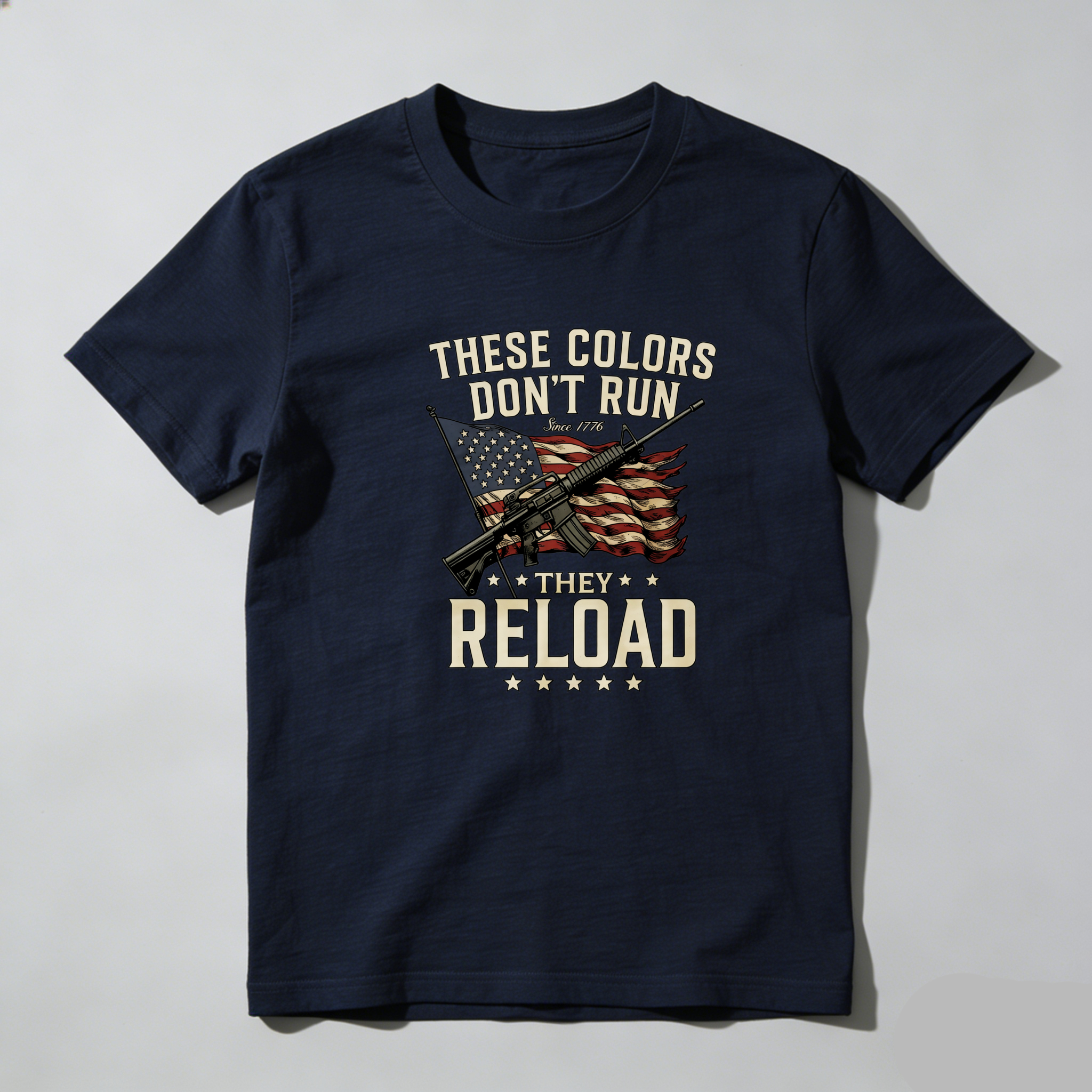 TEECURENT These Colors Don't Run They Reload Pure Cotton Short Sleeve T Shirt-TeeCurent