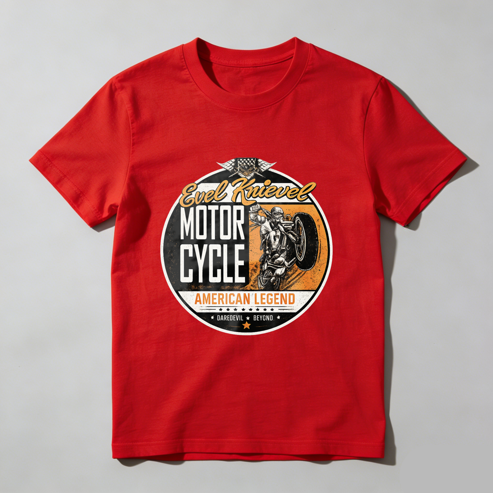 Evel Knievel Motorcycle American Legend T Shirt Made In Usa
