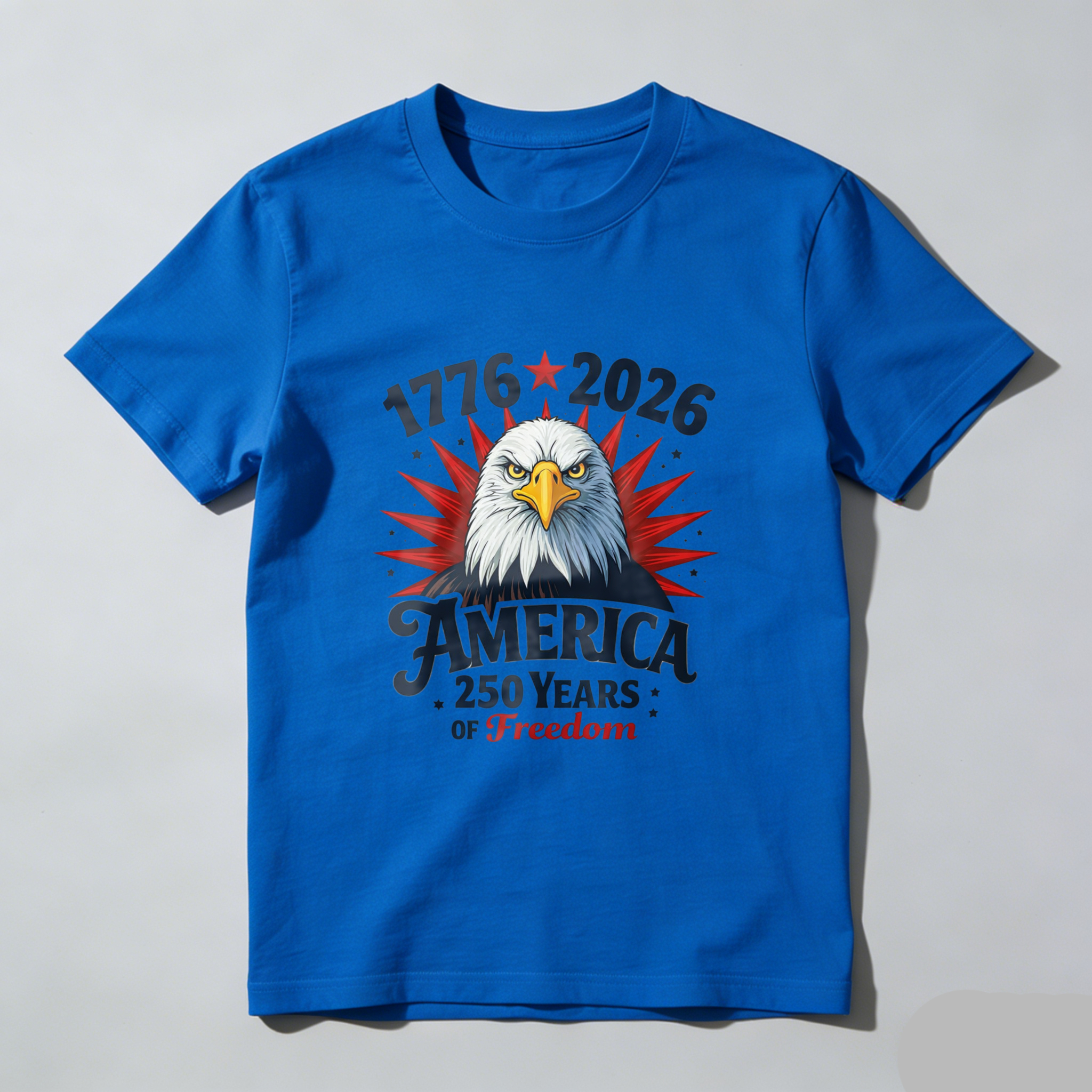America 250 Years Of Freedom 1776 2026 Eagle Patriotic Independence Day T Shirt