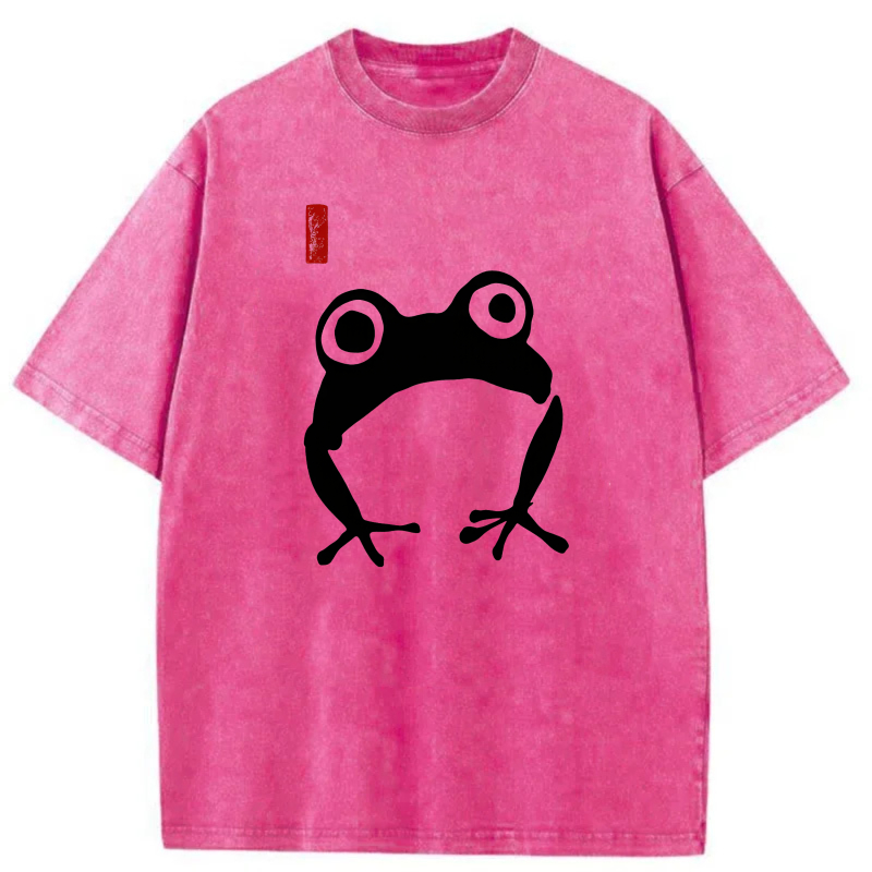 White Frog With Red Mark tshirt 100% cotton