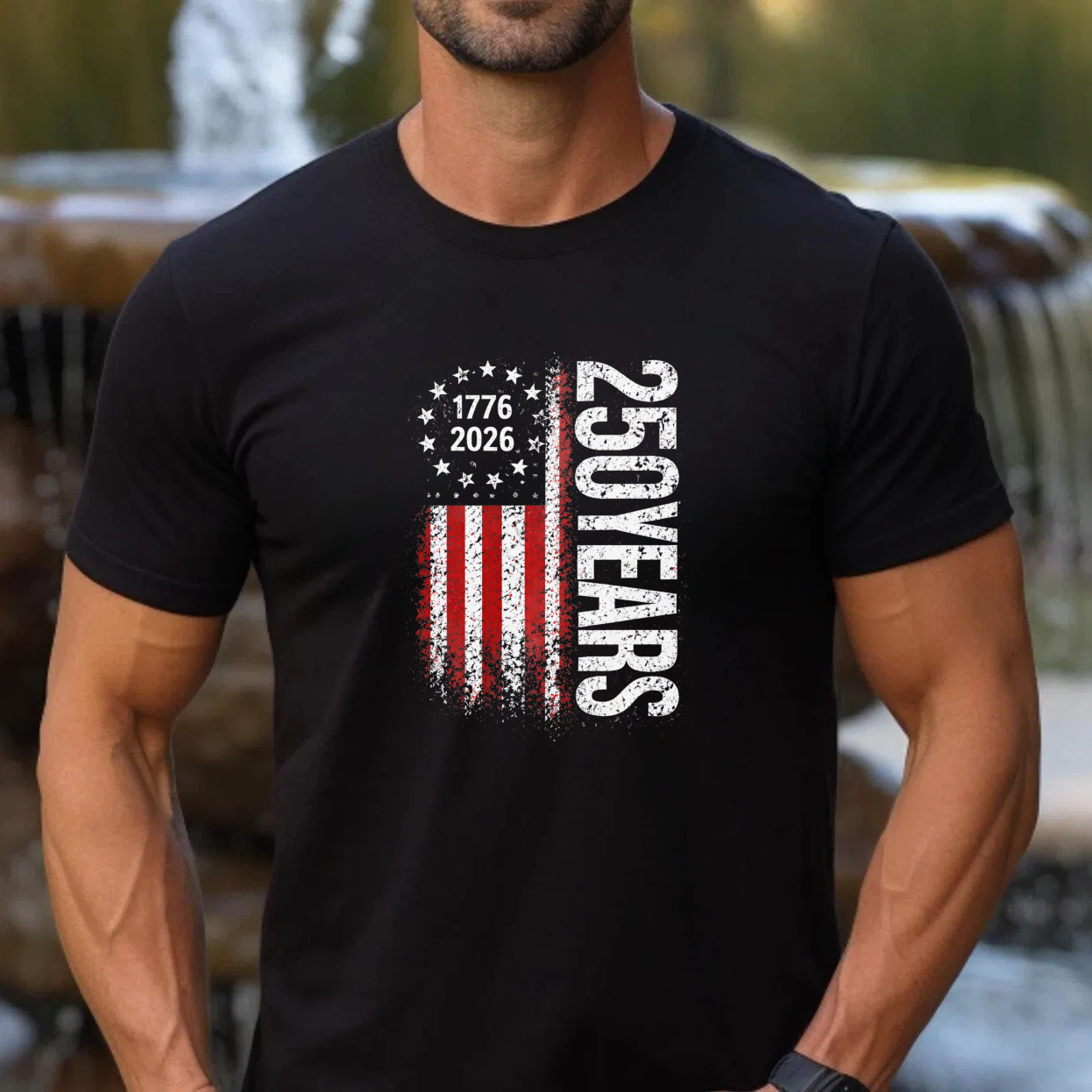 250 Years America Independence Day 1776 2026 Usa Flag Patriotic T-Shirt