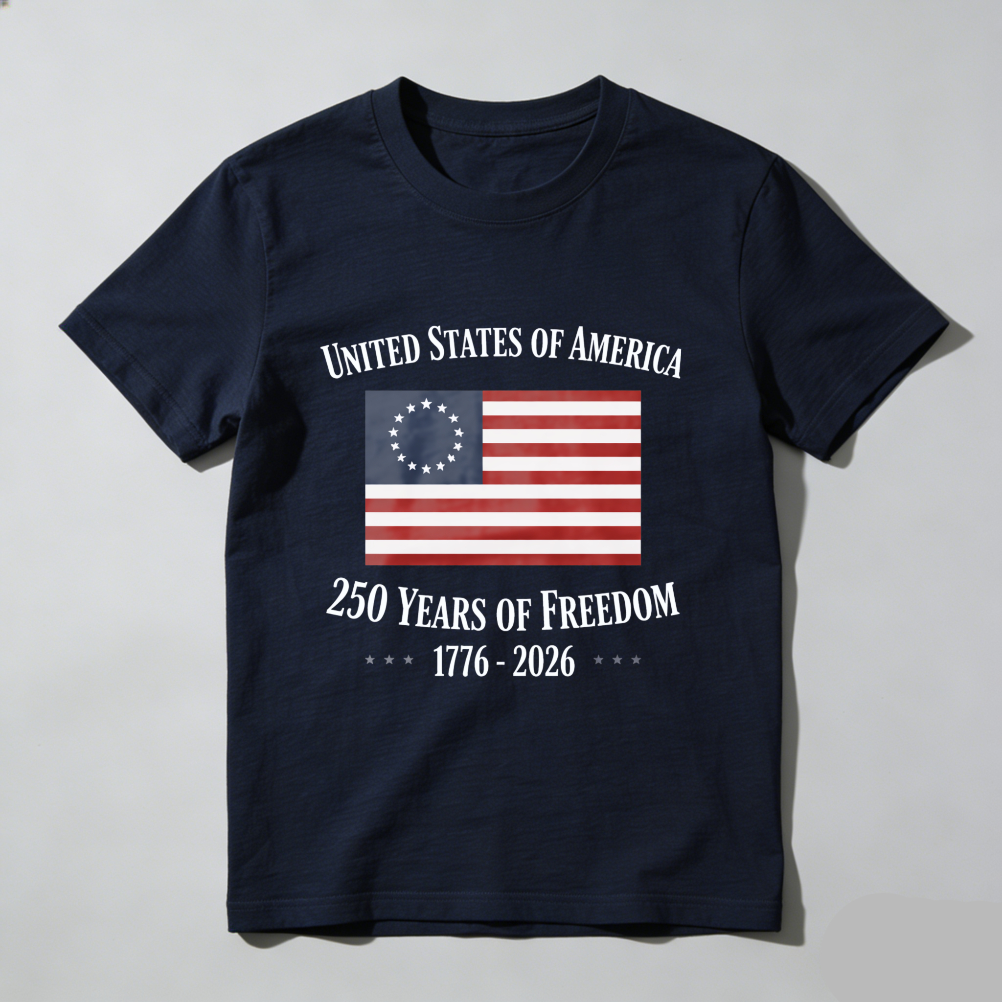 United States Of America 250 Years Of Freedom 1776 2026 American Flag T Shirt