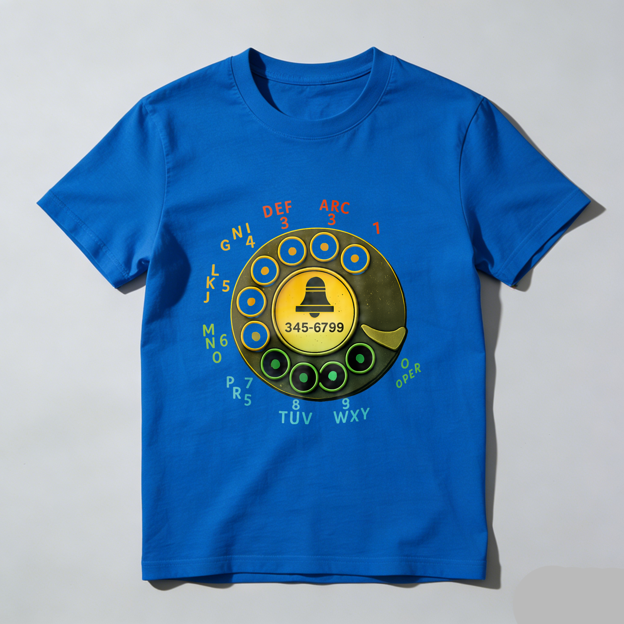 Retro Rotary Phone Dial T-Shirt Vintage Telephone Design Made In Usa
